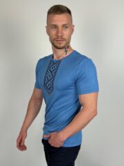 Чоловіча футболка «Подільська» блакитна: вигляд спереду