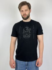 Патріотична футболка чоловіча Козацькому роду Нема переводу чорна