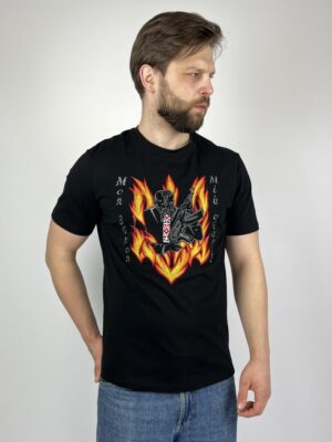 Футболка чоловіча патріотична чорна з вишивкою Моя зброя мій оберіг від BATIAR