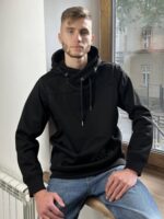 Чоловіче чорне худі BATIAR – комфортний крій